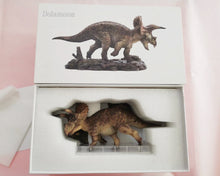 Load image into Gallery viewer, Dolamoon rubber toys, super realistic fake triceratops, children&#39;s toys, rubber dinosaur models
