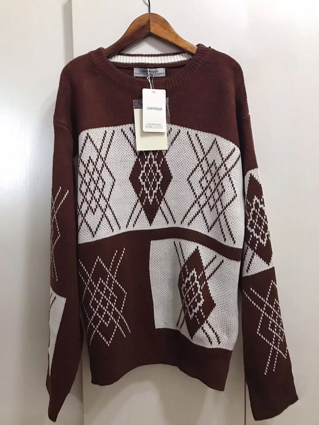 GlWANjggL Sweaters,Men's Long-Sleeve Crewneck Sweater
