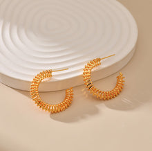 Load image into Gallery viewer, MSCHA HOME Earrings,Gold Plated Lightweight Hoop Earrings
