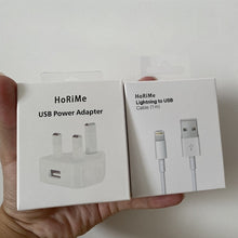 Load image into Gallery viewer, HoRiMe mobile phone charger, charger for smart phones, 18W QC 3.0 USB charger, compatible with iPhone
