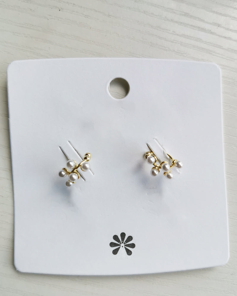 Jewellery Type C Earring Metal Gold Pearl Earrings Exaggerated Personality Ladies Atmosphere Stud Earring