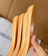 Load image into Gallery viewer, Linghthesr99 Coat stands,Smooth Natural Finish Wooden Dress Hangers
