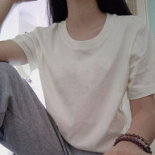 Load image into Gallery viewer, SKTWO women&#39;s T-shirt, women&#39;s short-sleeved T-shirt, summer round neck, beige
