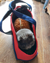 Load image into Gallery viewer, POPPILOT pet backpack, satchel type cat and dog backpack (suitable for small dogs and cats), safer multifunctional pet backpack
