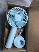 Load image into Gallery viewer, Pebira handheld fan, 2000mAh battery operated rechargeable personal fan
