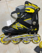 Load image into Gallery viewer, TYBOOL inline skates, adjustable inline skates, suitable for children and adults. 4 PU flashes to light up the wheels. Includes protective equipment and accessories for outdoor recreation and sports
