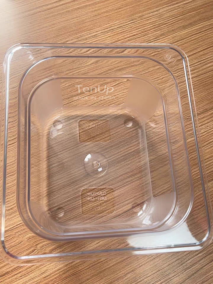 TenUp Polycarbonate Food Pan 1/6 Size 4'' Deep