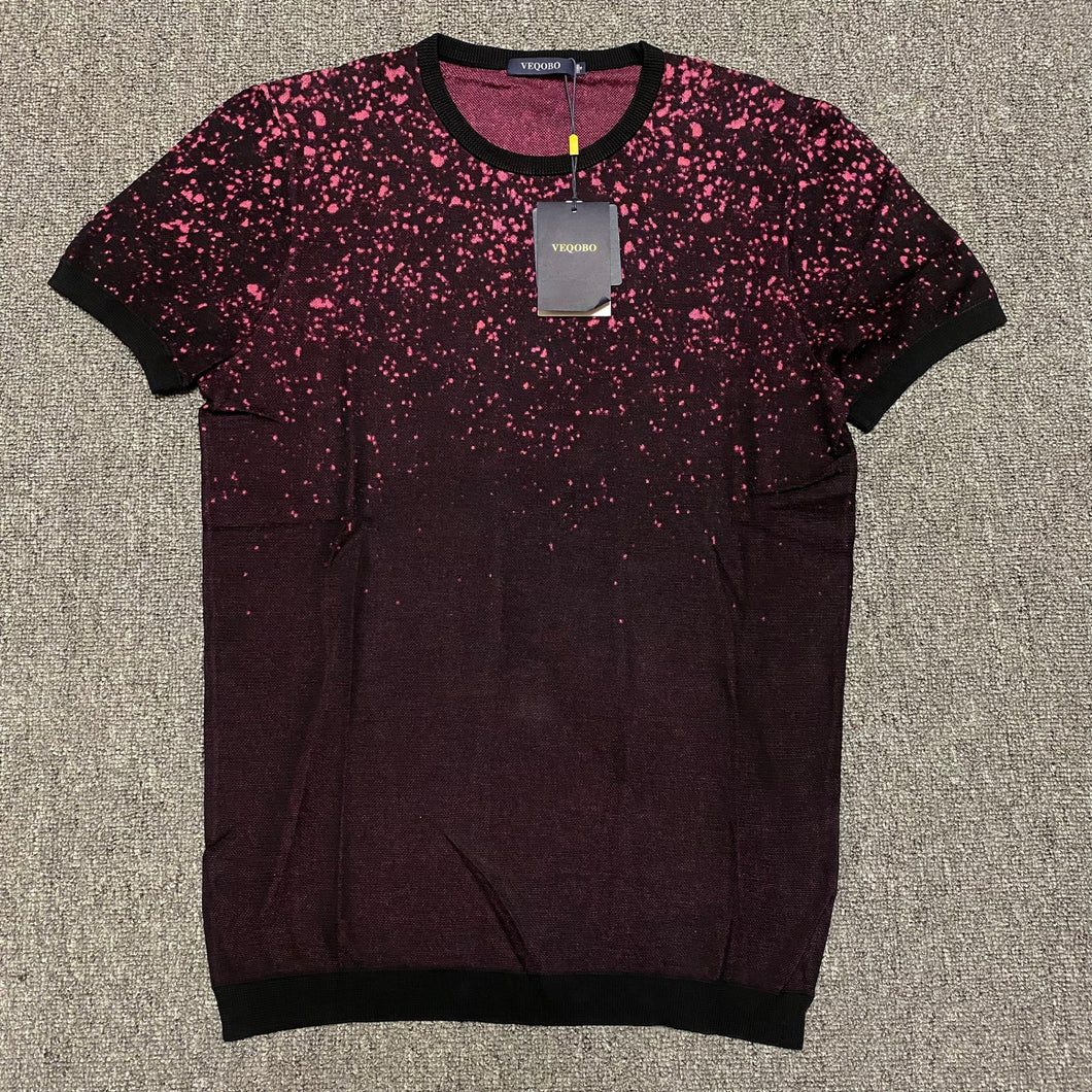 VEQOBO T-shirt, Rain Print, Comfortable Short Sleeve T-Shirt