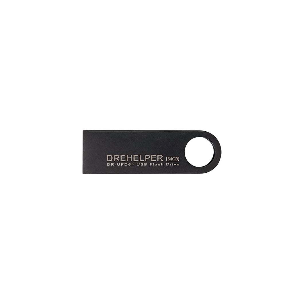 DREHELPER Flash Drive Thumb Drive 64GB USB Memory Stick Jump Drive Pen Drive Zip Drive Photo Stick Black Color DR-UFD64