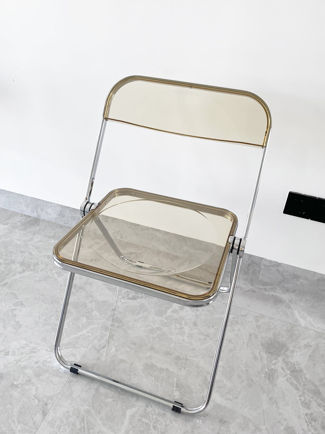 chaliced chair,Transparent Clear Folding Chair PC Plastic Living Room Seat