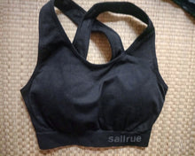Load image into Gallery viewer, sallrue sports bra-high impact fitness sports underwear, breathable, black

