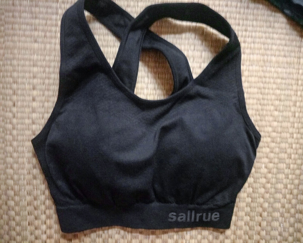 sallrue sports bra-high impact fitness sports underwear, breathable, black